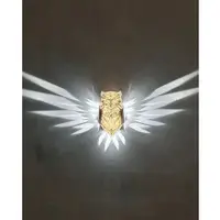 在飛比找蝦皮購物優惠-貓頭鷹燈 壁燈 大理石 USB供電 光影效果 氛圍燈 3D列