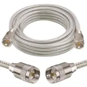 CB Coax Cable,RG8x Coaxial Cable 20ft,RG8X Stranded Core UHF PL259 Male to Ma...