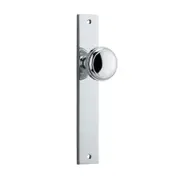 Iver Paddington Door Knob on Rectangular Backplate Chrome Plated