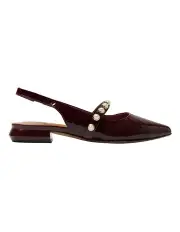 [Jane Debster] Opal Flat Shoes in Wine Patent Leather