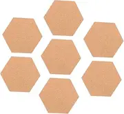 Tofficu Hexagonal Cork Tile Self-Adhesive Bulletin Board Office Wall Notice Board DIY Photo Display