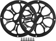 X AUTOHAUX Universal 5" Car Speaker Grills Cover Round 5 Inch Audio Speaker Subwoofer Guard Protective Case with Mounting Screws ABS Black - Pack of 2