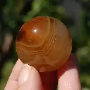 1.5in 71g Banded Agate Sardonyx Crystal Sphere, Madagascar bc1