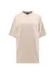 Cotton t-shirt with rhinestones Balenciaga Back logo - BALENCIAGA - Beige