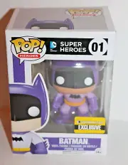 Funko Pop! Super Heroes 01 Batman Purple Figure Entertainment Earth Exclusive