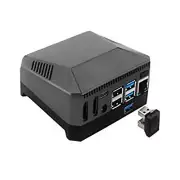For Raspberry Pi 4B Parts Aluminum Alloy Case Shell Built-in Fan With M.2 Slot