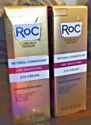 Roc Retinol Correxion Line Smoothing Eye Cream .5 oz. Lot of 2