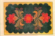 Bittersweet Blossoms Penny Rug Wool Pattern Primitive Country Folk Cottage