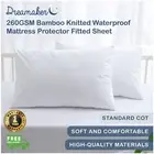 Kid Baby Standard Cot Bamboo Knitted Waterproof Fitted Sheet Mattress Protector