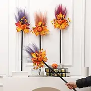 Halloween Fall Ornament with Witch Broom, Pumpkin, Witch Hat, and Magic Wand for Halloween Party Decorations, Costume Accessories for Witch, Wizard, and Spooky