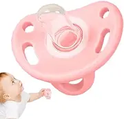 Baby Pacifier - Breastfed Baby Pacifier, Silicone Baby Soothers | Comfortable Breastfed Baby Pacifier, Toddler Binkies Baby Pacifier, Soft Breastlike Pacifier Baby Pacifier Toys for Breathing