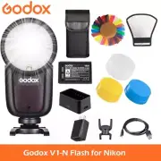 Godox V1-N 2.4G TTL HSS Round Head Camera Flash Speedlite For Nikon D5300 D750