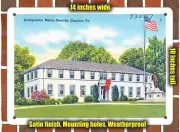 METAL SIGN - Virginia Postcard - Headquarters, Marine Barracks, Quantico, Va.