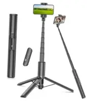60" Phone Tripod & Selfie Stick with Remote for Cell Phone 4"-7", 60inch Back