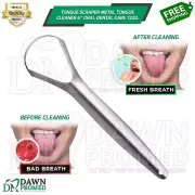 Tongue Scraper Metal Tongue Cleaner 6" Oral Dental Care Instrument German Grade