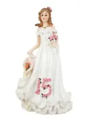 Tall Mis Quince Cake top in Light Blue Sweet 15