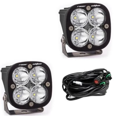 Baja Designs LED Light Pod Pair Squadron Racer Spot Pattern Clear Lens Universal