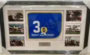 Jim Cassidy Signed Saddle Cloth Might and Power Melbourne Cup COA/photo signing