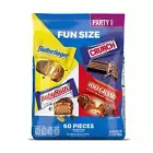 , CRUNCH, Baby Ruth and 100 Grand, Bulk 60 Pack, Assorted Fun Size Chocolate Can