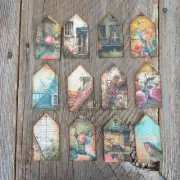 House Tags - Junk Journal Ephemera - Pocket Inserts - Note Cards -Art Journal -