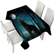 A Wolf Howls at a Moon Tablecloth