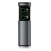 [True Wireless] HIFI Stereo bluetooth 5.0 Earphone IPX5 Waterproof Touch Handsfree With Charging Box GUNCOLOR COLOR
