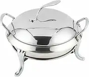 Round Stainless Steel Chafing Dish with Pans and Fuel Holders Buffet Warmer Set for Serving Dinner Buffet Chafer for Catering Party Wedding
