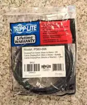 Tripp Lite DisplayPort Cable with Latches M/M DP to DP, 4K x 2K, 10 ft P580-010