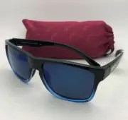 New SUNCLOUD POLARIZED OPTICS Sunglasses RAMBLER Black Blue Frame w/ Blue Mirror