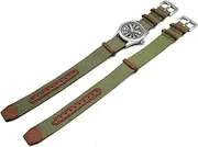 [Generico] Nato G10 Khaki Field Watch Strap Compatible with Hamilton Military Leather Nylon 20 22 mm Green Black Sand Blue Grey Vintage