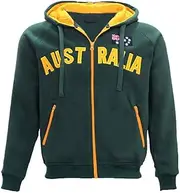 New Adults Australia Day Zip Up Hoodie Jacket w Flag Souvenir Jumper Sports Coat
