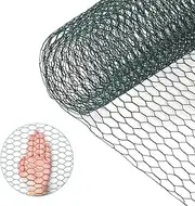 Chicken Wire, Chicken Wire Fencing for Floral Arrangements,15.7 x 90.5 Inches Chicken Wire mesh,0.6 Inch Green Mesh Hexagonal Galvanized Metal Poultry Wire Netting for Crafts,Poultry,Garden
