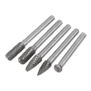5Pcs 6x10mm Tungsten Steel Rotary File Set Grinding Head Rasp Burrs Abrasive Tool