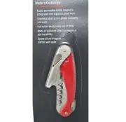 Waiter's Corkscrew Wine Bottle Opener Stainless Steel OXO Softworks Red