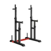 Finex Adjustable Squat Rack Barbell Bar Stand Black