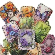 80 Sheets Floral Shape Scrapbook , Vintage Decoupage for Junk Journal2710