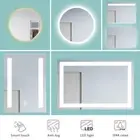 LED Bathroom Mirror Touch Switch Illuminated Anti-fogging Square & Round