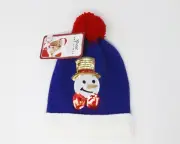 Great Christmas Knit Hat with Sequined Snowman - New