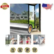 Black-Silver One-Way Reflective Window Film - Easy Install & Energy-Saving