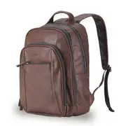 Tosca Vegan Leather Backpack Mens Multi-Pocket Travel/Work Bag Chocolate