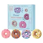 KAV Bath Bombs, 4 Donut Bath Bomb Gift Set, Natural Organic Bubble Bathbombs