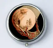 Crystal Ball Skeleton Hand PILL case pillbox pill box gothic birth life death