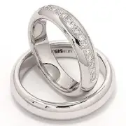 PLATINUM DIAMOND WEDDING BANDS, HIS & HERS PLATINUM MATCHING WEDDING RINGS SET