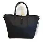 Universal Threads Convertible Tote Shoulder Bag Black Large Vegan Faux Leather