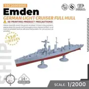 SSMODEL SSC2000508S 1/2000 Model German Emden Light Cruiser FULL HULL 3D PRINT