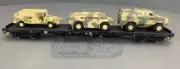 Märklin 4MFOR German Army Diecast Rs 684 Flat Car w/Dingo, Fennek & Serval HO944