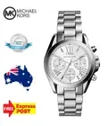 NEW MICHAEL KORS MINI BRADSHAW MK6174 SILVER WOMENS CHRONOGRAPH QUARTZ WATCH