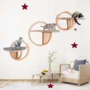 3pc Cat Wall Climbing Shelves / Perches for Wall, Cat Tree Cat Wall Steps