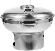 Toddmomy Cooking Pot for Hotpot Stainless Steel Camping Cookware Heavy Duty Wok Kitchen Cookware Outdoor Alcohol Pot Easy to Use