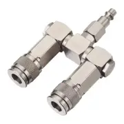 2-Way Air Manifold-3Port Industrial Pneumatic Air Compressor Quick-Connect